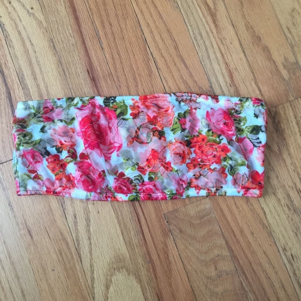 dELIA*s Summer Festival Floral Lace Tube Top